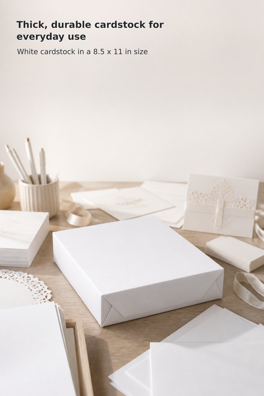 White 65 lb Cardstock – 8.5 × 11 Inches, 235 Sheets