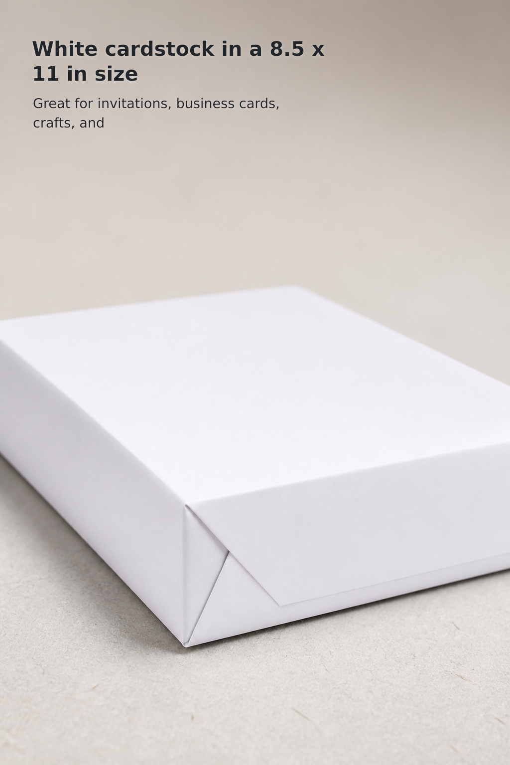 White 65 lb Cardstock – 8.5 × 11 Inches, 235 Sheets