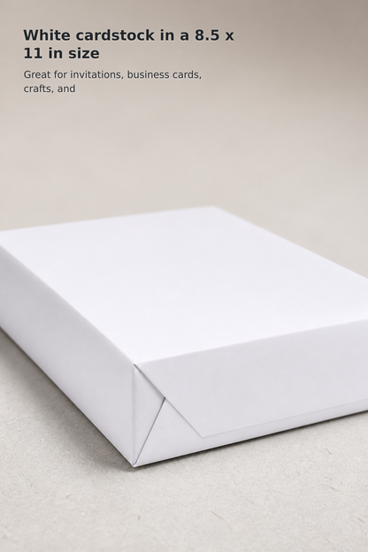 White 65 lb Cardstock – 8.5 × 11 Inches, 235 Sheets